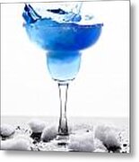 Blue Frozen Iceberg Margarita Splash Metal Print