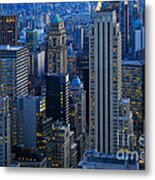Blue Hour In New York City Usa Metal Print