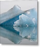 Blue Icebergs Metal Print