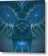 Blue Julian Vase Metal Print