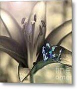 Blue Lily Fairy Metal Print