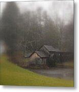Blue Ridge Parkway's Mabry Mill On A Rainy Day Metal Print