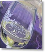 Bluestone Vineyard Wineglass Metal Print