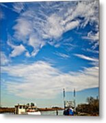 Boats And Sky Color Metal Print