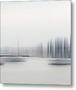 Boats In The Harbour Metal Print