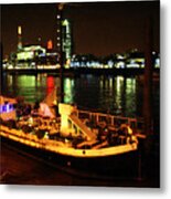 Boats On Thames - London Metal Print