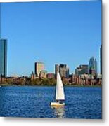 Boston Skyline Back Bay View Metal Print