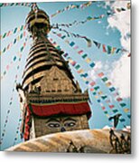 Boudhnath Stupa In Nepal Metal Print