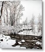 Boulder Creek Winter Metal Print
