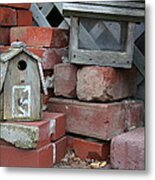 Bricks And Bird Houses Metal Print