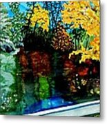 Brilliant Mountain Colors In Reflection Metal Print