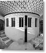 British Museum Black And White Metal Print