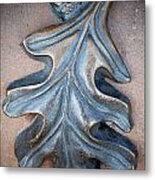Bronzed Leaf Metal Print