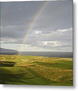Brora Golf Course Rainbow Metal Print
