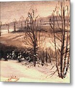 Barrington In Winter Metal Print