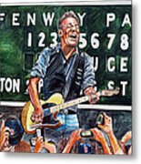 Bruce Springsteen At Fenway Park Metal Print