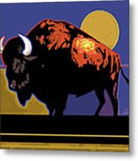 Buffalo Moon Metal Print