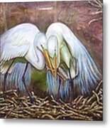 Building The Nest Metal Print