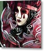 Burgandy Tear Drop Metal Print