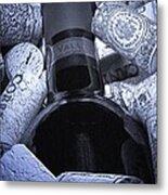 Buried Wine Bottle Metal Print
