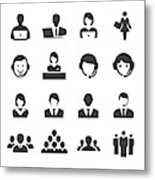 Business And Service Icons - Acme Series Metal Print