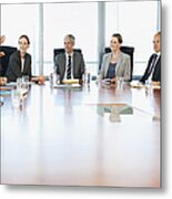 Business People Meeting At Table In Conference Room Metal Print