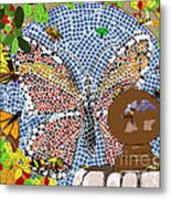 Butterflies And Bees Metal Print