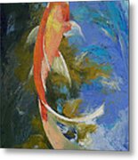 Butterfly Koi Painting Metal Print