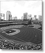 By The Right Field Foul Pole Bw Metal Print