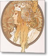 Byzantine Head Of A Blond Maiden Metal Print