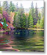 Cabin On The Lake Metal Print