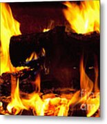 Campfire Burning Metal Print