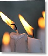 Candle In Wind Metal Print