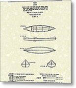 Canoe 1963 Patent Art Metal Print