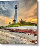 Cape Florida Lighthouse Metal Print