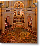 Capri San Michele Church Decorated Pavement Metal Print