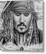 Captain Jack Sparrow Metal Print
