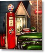 Car - Station - White Flash Gasoline Metal Print