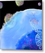 Car T Cell Immunotherapy, Illustration Metal Print