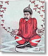 Caricature Of Stalin Metal Print