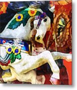 Carousel Horse Closeup Metal Print