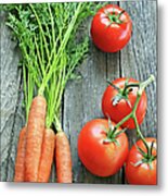 Carrots & Tomatoes Metal Print