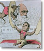 Cartoon Of Charles Darwin Metal Print