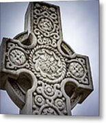 Celtic Cross Tomb Stone Metal Print