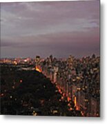 Central Park Nyc Eve Metal Print