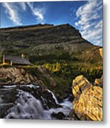 Chalet At The Falls Metal Print