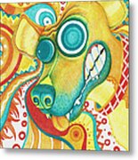 Chaotic Canine Metal Print