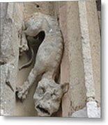Chartres Cathedral Dog Gargoyle Metal Print