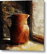 Chiaroscuro Pot In The Window Metal Print