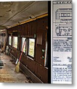 Chicago Eastern Il Rr Business Car Restoration With Blue Print Metal Print